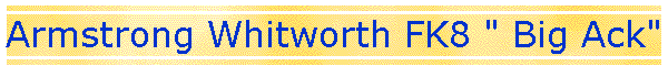 Armstrong Whitworth FK8 " Big Ack"